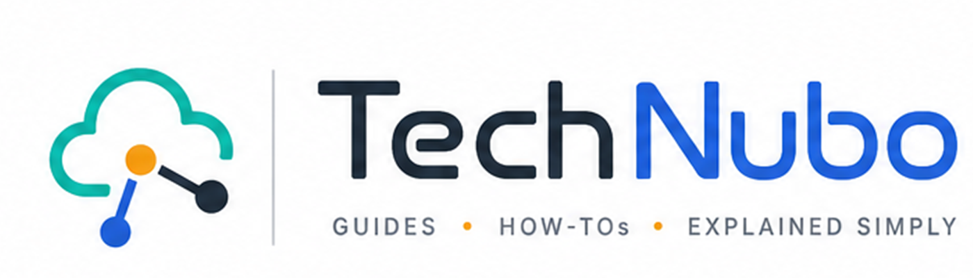 TechNubo horizontal logo with cloud-node icon and wordmark.