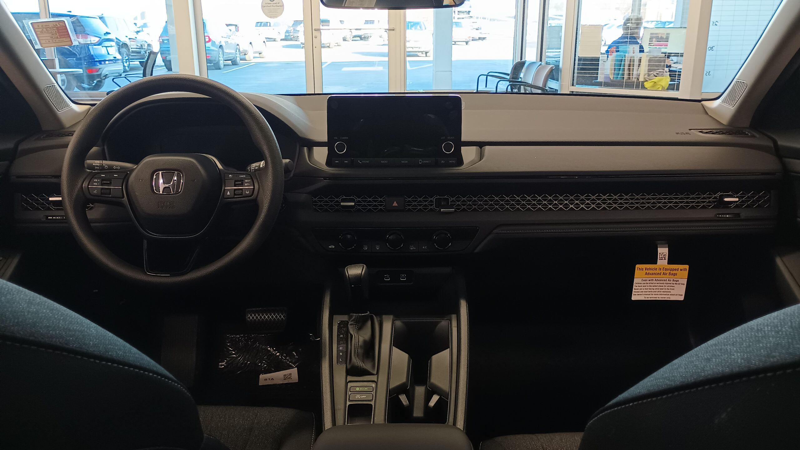Honda infotainment system dashboard and touchscreen inside a 2023 Honda Accord