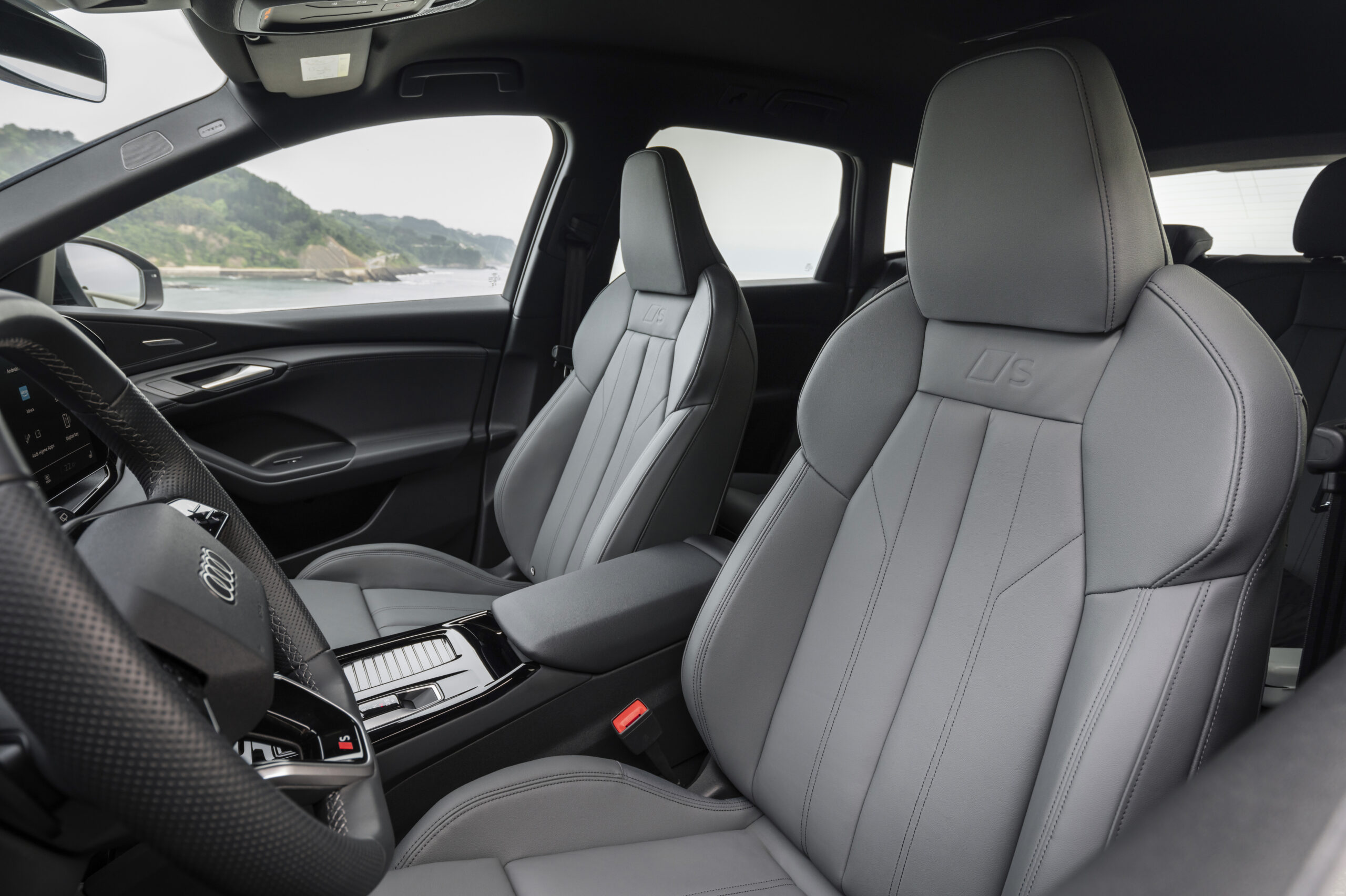 Audi MMI infotainment display inside an Audi Q6 e-tron quattro interior
